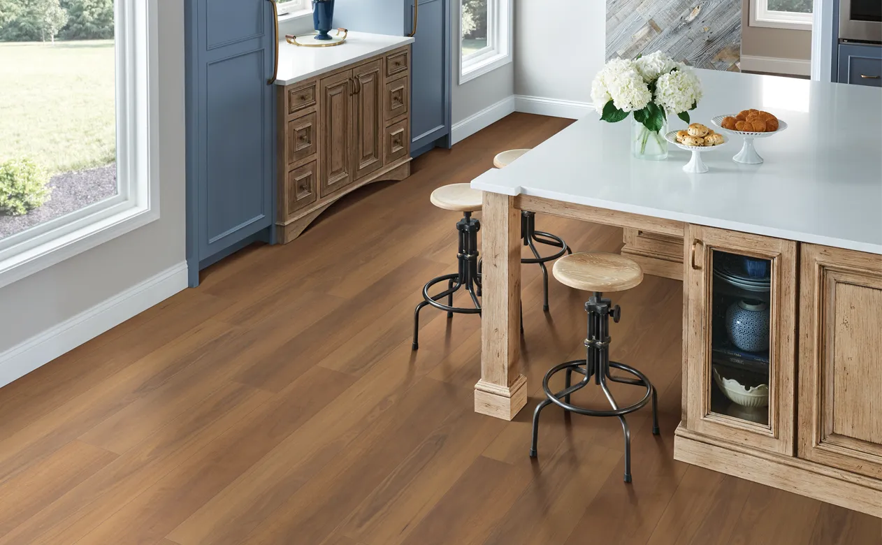 luxury vinyl plank flooring in kitchen